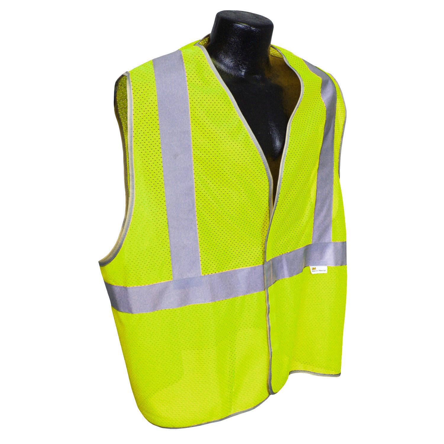 5ANSI-PC Type R Class 2 Safety Vest - 3.5oz Poly Mesh - Green - Size XL - Safety Vests